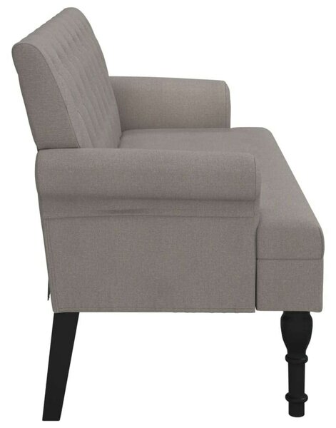 VidaXL tópszínű szövetpad háttámlával 120 x 62 x 75,5 cm