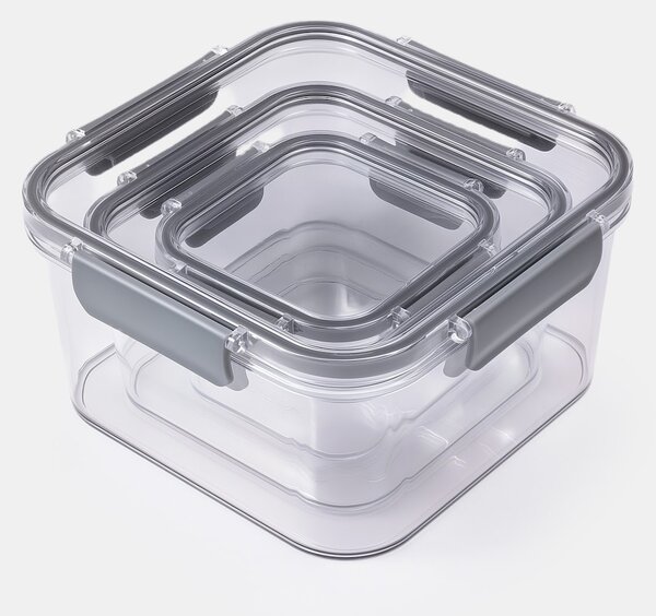 Sinsay - Étel tároló dobozok fedéllel 3 pack - sötétszürke