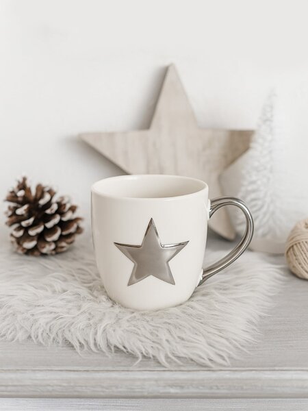 Sinsay - Bögre csillag mintával - fehér