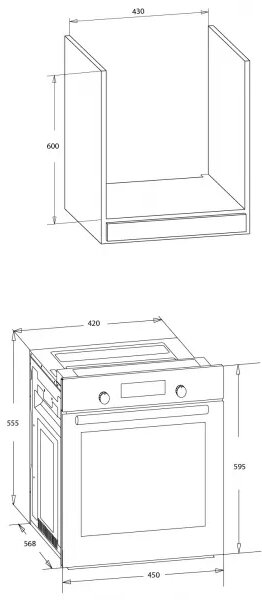 MPM MPM-45-BO-23C Beépíthető elektromos sütő