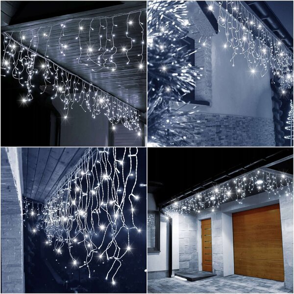 Springos jégcsap villogó 500 led függöny