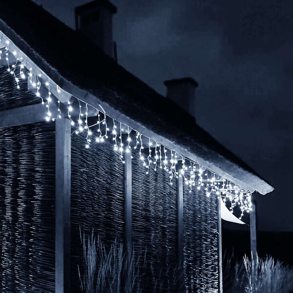 Springos jégcsap villogó 500 led függöny