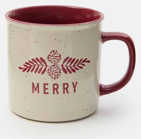 Sinsay - Karácsonyi bögre „Merry” felirattal - piros