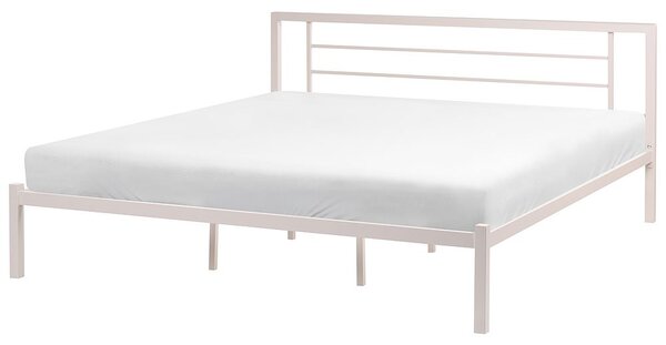 Ágy Fém CUSSET 180 x 200 cm Világosbézs