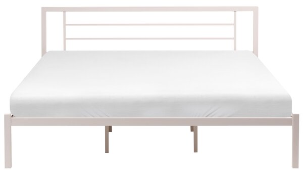 Ágy Fém CUSSET 180 x 200 cm Világosbézs