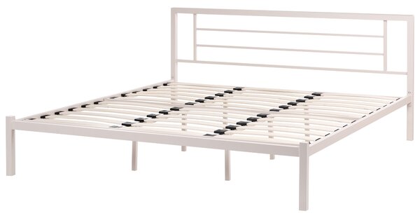 Ágy Fém CUSSET 180 x 200 cm Világosbézs