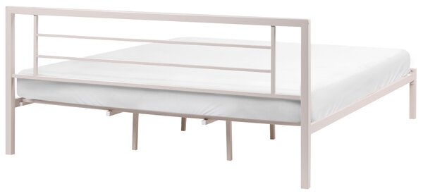 Ágy Fém CUSSET 180 x 200 cm Világosbézs