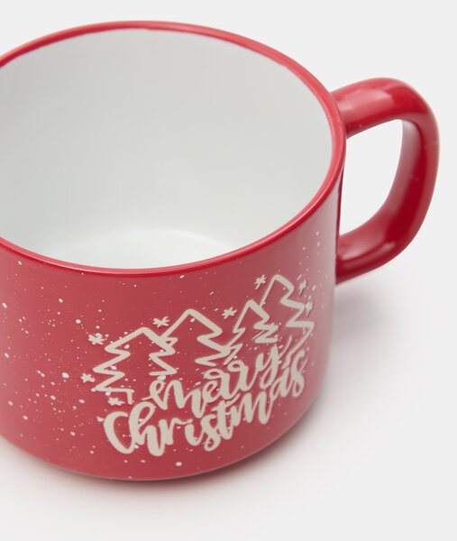 Sinsay - Karácsonyi kőedény bögre „Merry Christmas” felirattal - piros