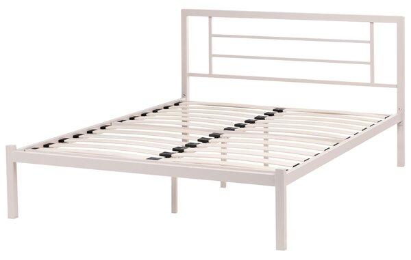 Ágy Fém CUSSET 120 x 200 cm Világosbézs