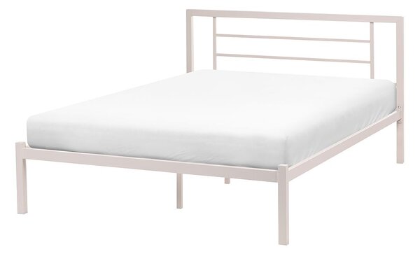 Ágy Fém CUSSET 120 x 200 cm Világosbézs