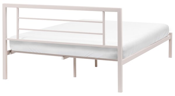 Ágy Fém CUSSET 120 x 200 cm Világosbézs