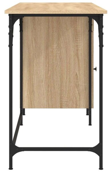 VidaXL sonoma tölgy szerelt fa számítógépasztal 131 x 48 x 75 cm