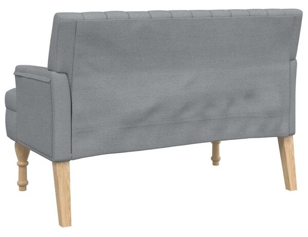 VidaXL világosszürke szövetpad párnákkal 113x64,5x75,5 cm