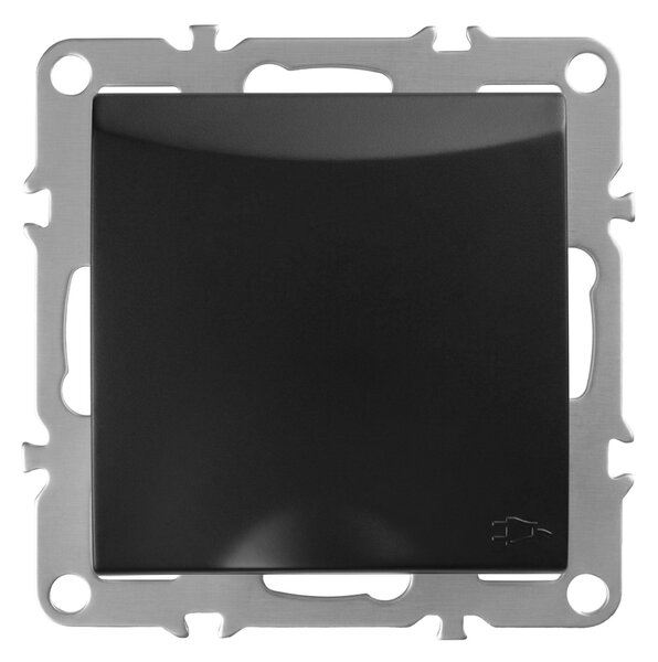 Egyszeres földelt aljzat és fedéllel OSTE JNH005-G Black