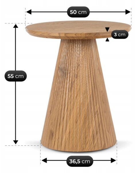 Dohányzóasztal RANT 50 cm, tölgy