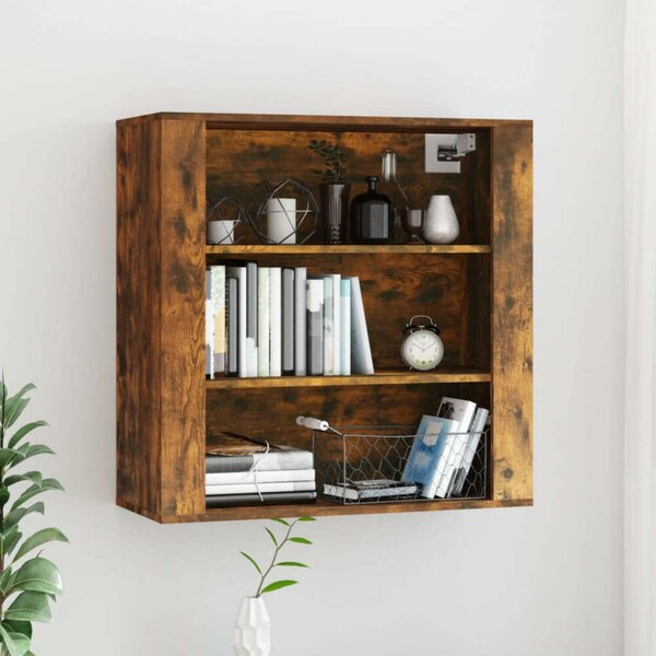 VidaXL füstös tölgyszínű szerelt fa fali szekrény 80x33x80 cm