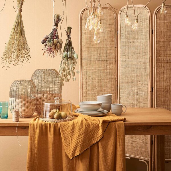 BOHO LOUNGE rattan paraván 120x180cm