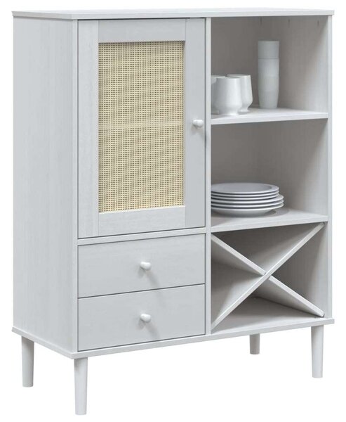 VidaXL SENJA Polcos Szekrény - Fehér - 90x40x112 cm