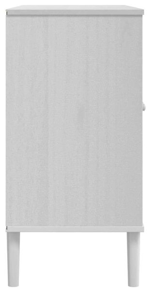 VidaXL SENJA Tálalószekrény - Fehér Rattan - 112x40x80 cm