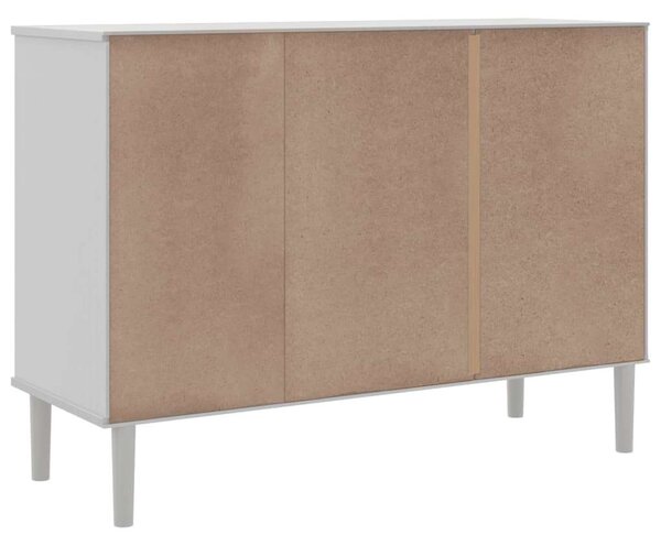 VidaXL SENJA Tálalószekrény - Fehér Rattan - 112x40x80 cm
