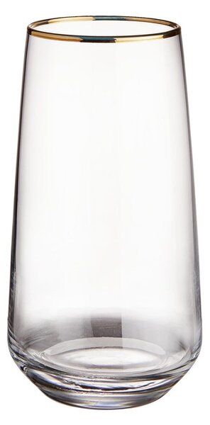 TOUCH OF GOLD long drink pohár aranyszegéllyel, 480 ml, 6 db-os készlet