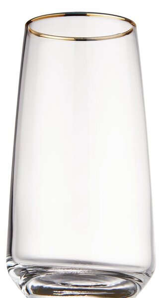 TOUCH OF GOLD long drink pohár aranyszegéllyel, 480 ml, 6 db-os készlet