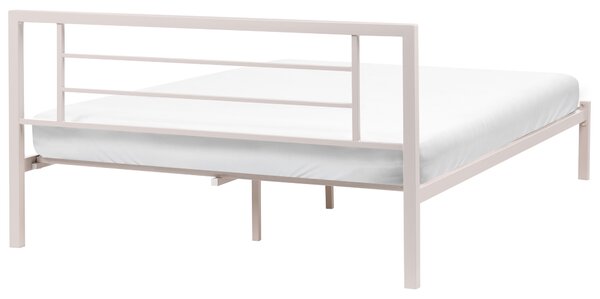 Ágy Fém CUSSET 160 x 200 cm Világosbézs