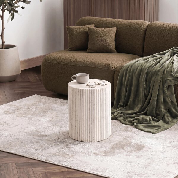 Modern dohányzóasztal TIALL 38 cm, krémbézs