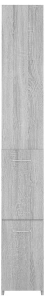 VidaXL szürke sonoma színű szerelt fa fürdőszobaszekrény 25x25x170 cm
