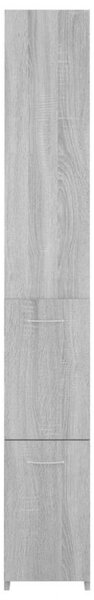 VidaXL szürke sonoma színű szerelt fa fürdőszobaszekrény 25x25x170 cm