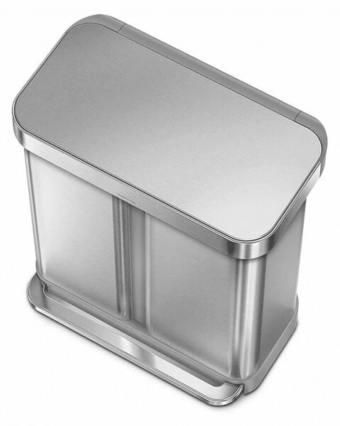 Simplehuman Két Rekeszes Pedálos Szelektív Szemetes - 58L