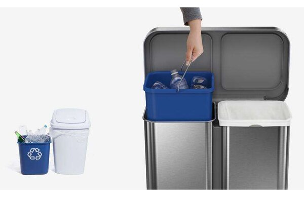 Simplehuman Két Rekeszes Pedálos Szelektív Szemetes - 58L