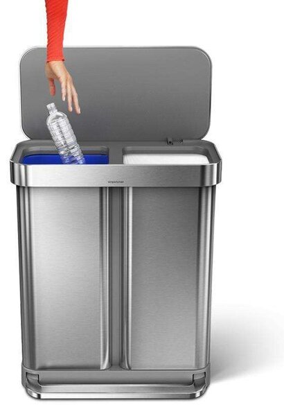 Simplehuman Két Rekeszes Pedálos Szelektív Szemetes - 58L