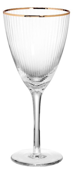 GOLDEN TWENTIES boros pohár arany szegéllyel 280 ml, 4 db-os készlet