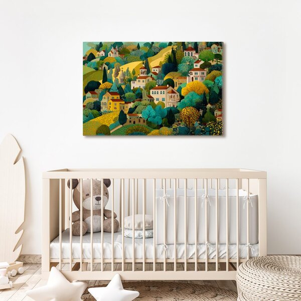 Kép festői falu a természet közepén