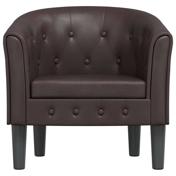 VidaXL Barna Műbőr Kagylófotel - 70x56x68 cm