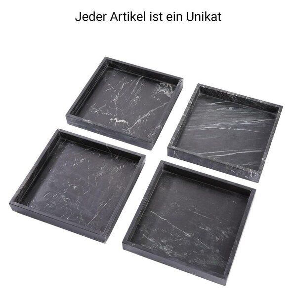MARBLE márvány tálca, fekete 30 x 30cm