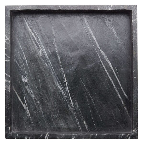MARBLE márvány tálca, fekete 30 x 30cm