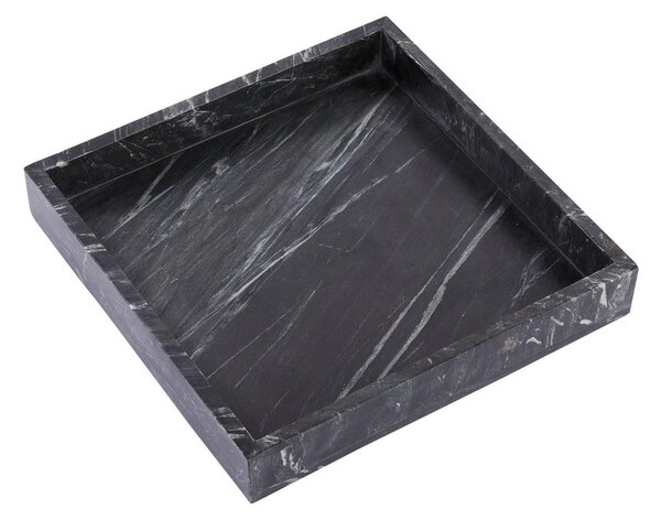 MARBLE márvány tálca, fekete 30 x 30cm