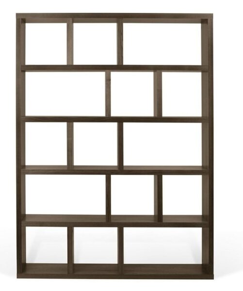 Barna könyvespolc diófa dekorral 150x198 cm Berlin – TemaHome