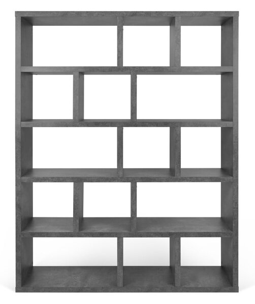 Szürke könyvespolc beton dekorral 150x198 cm Berlin – TemaHome