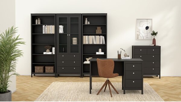 Fekete magas komód 82x99 cm Madrid – Tvilum
