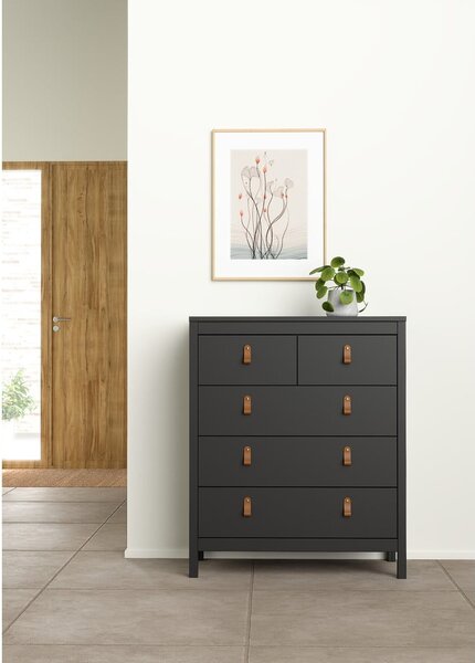 Fekete magas komód 82x99 cm Madrid – Tvilum