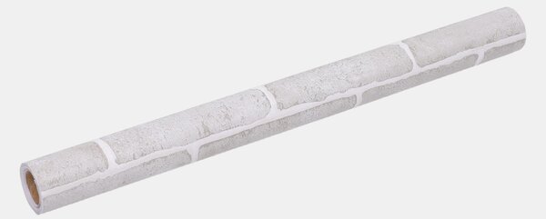 Sinsay - Öntapadó tapéta tégla mintával - világos szürke