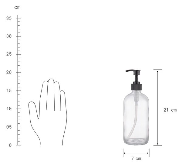 ECO újratölthető tisztítószer adagoló, üveg 500ml