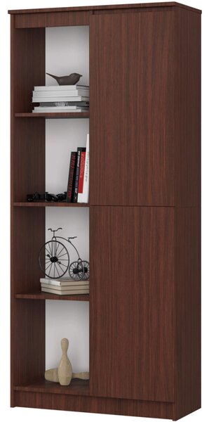 R 80 cm 1 ajtós 6 polcos wenge polc