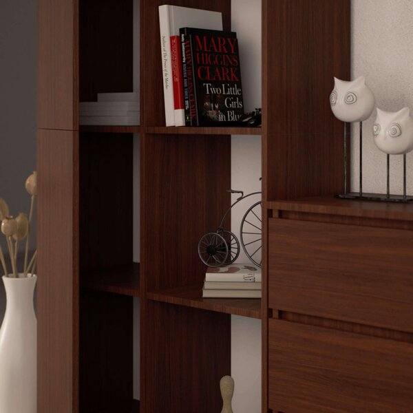 R 80 cm 1 ajtós 6 polcos wenge polc