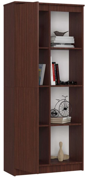 R 80 cm 1 ajtós 6 polcos wenge polc