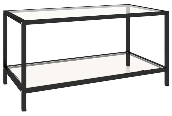 VidaXL Üveg Dohányzóasztal Szett - 2 db, Fekete