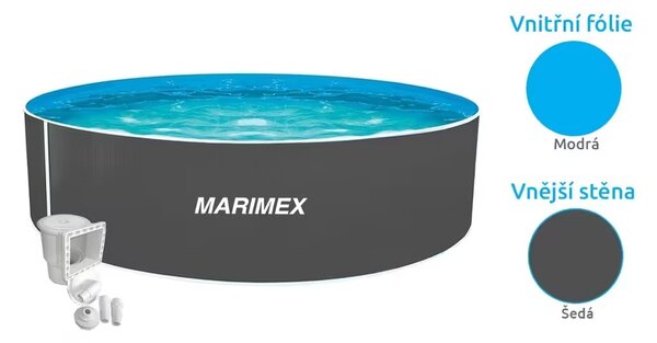 Marimex Orlando medence 4,57x1,07 m - SZÜRKE, medence, fólia, szkimmer